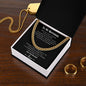 To My Boyfriend Cuban Chain Necklace, Boyfriend Birthday Gift, Romantic Gift for Boyfriend, Unique Anniversary Gift for Boyfriend