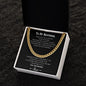 To My Boyfriend Cuban Chain Necklace, Boyfriend Birthday Gift, Romantic Gift for Boyfriend, Unique Anniversary Gift for Boyfriend
