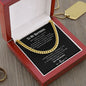 To My Boyfriend Cuban Chain Necklace, Boyfriend Birthday Gift, Romantic Gift for Boyfriend, Unique Anniversary Gift for Boyfriend