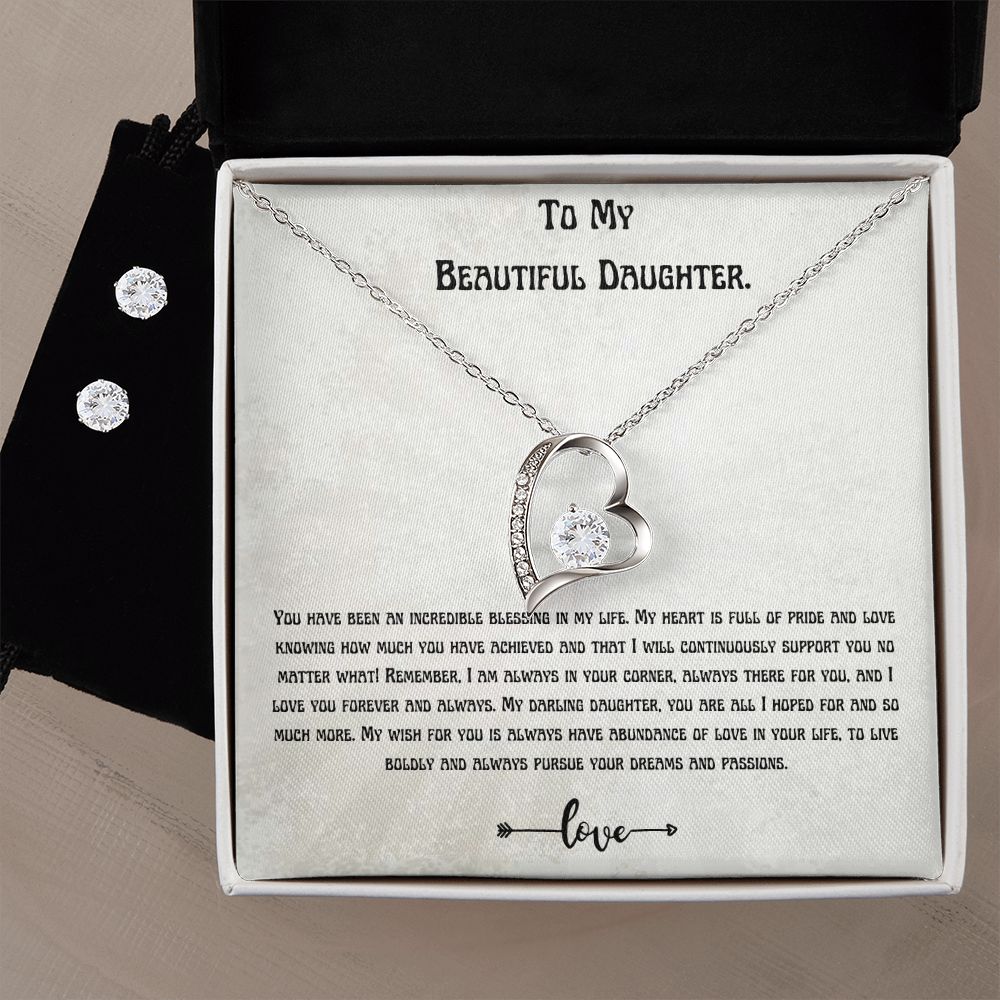 To My Daughter Necklace, Daughter Gift from Dad, Mom, Daughter Birthday Gift, Christmas Gift for Her