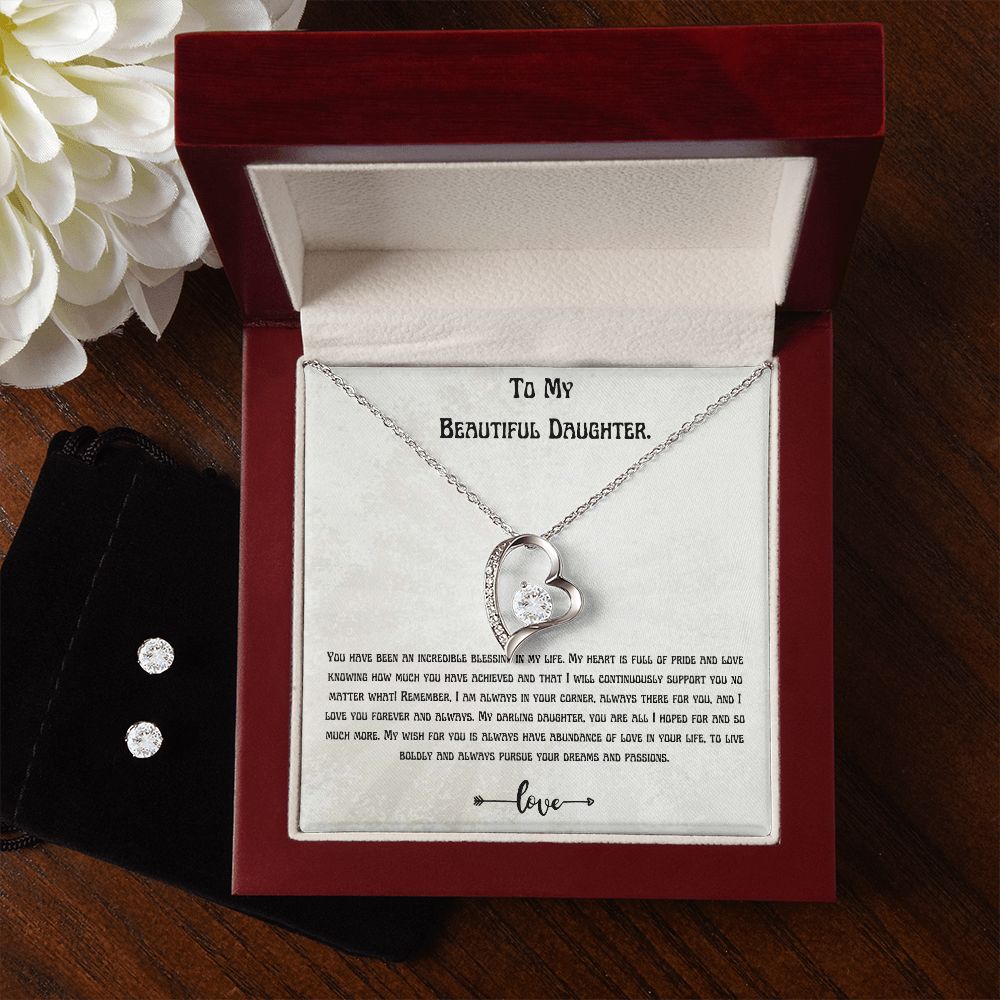 To My Daughter Necklace, Daughter Gift from Dad, Mom, Daughter Birthday Gift, Christmas Gift for Her
