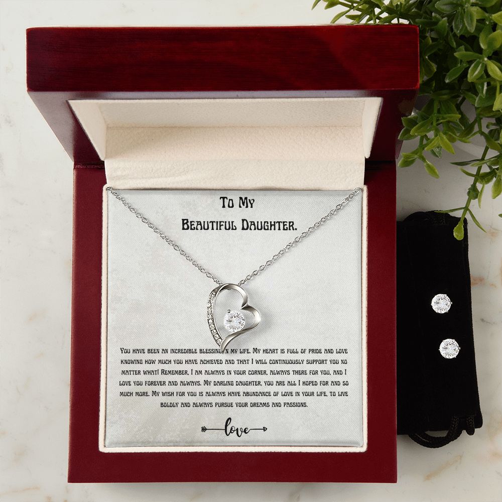 To My Daughter Necklace, Daughter Gift from Dad, Mom, Daughter Birthday Gift, Christmas Gift for Her