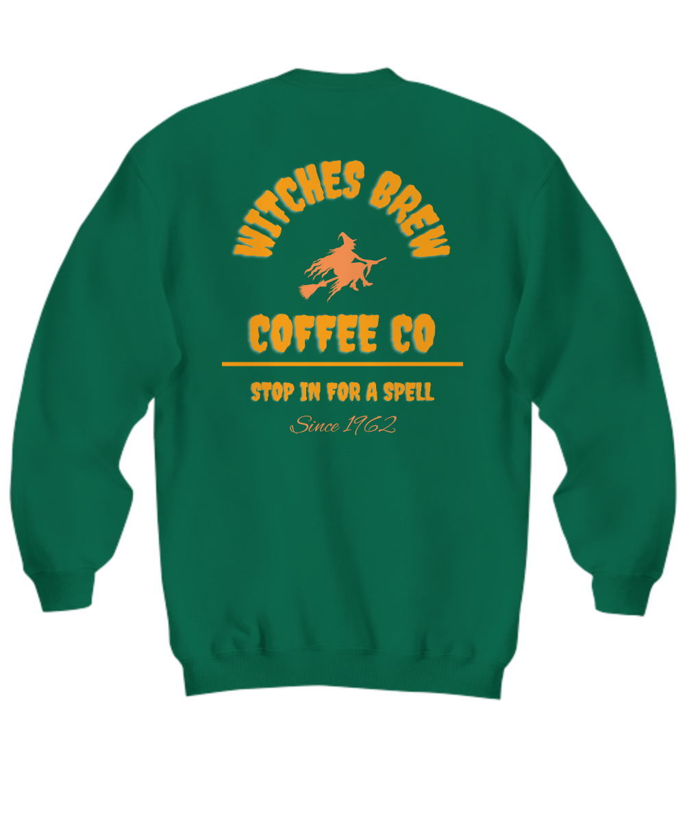 Women's WITCHES BREW COFFEE Co Cute Cozy Comfy Fall Halloween Sweatshirt Fleece Trendy Boho Chic