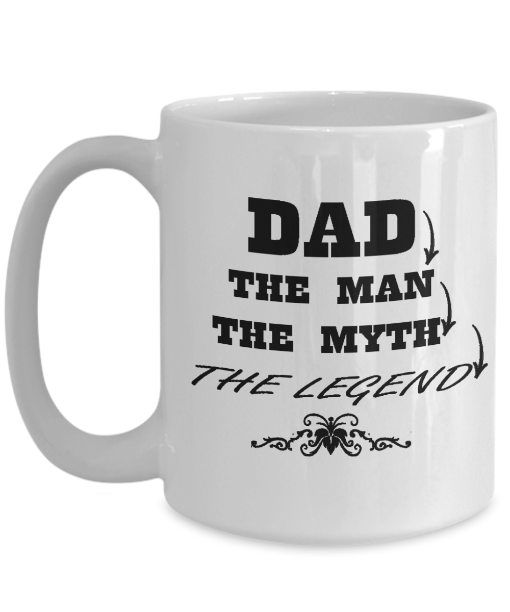 Best Dad Ever Mug Dad Father King Papa Man Myth Legend Hero Daddy Love