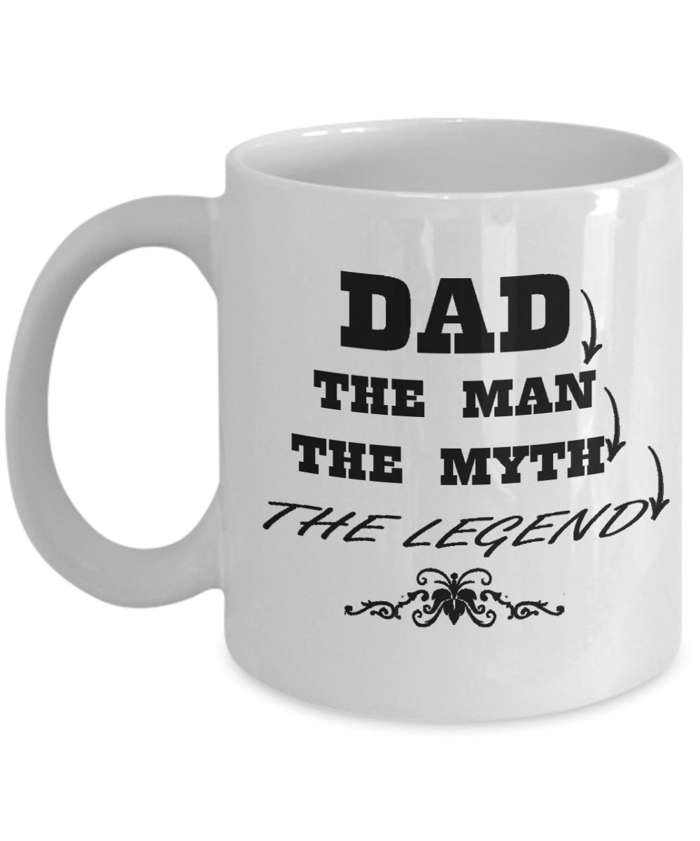Best Dad Ever Mug Dad Father King Papa Man Myth Legend Hero Daddy Love