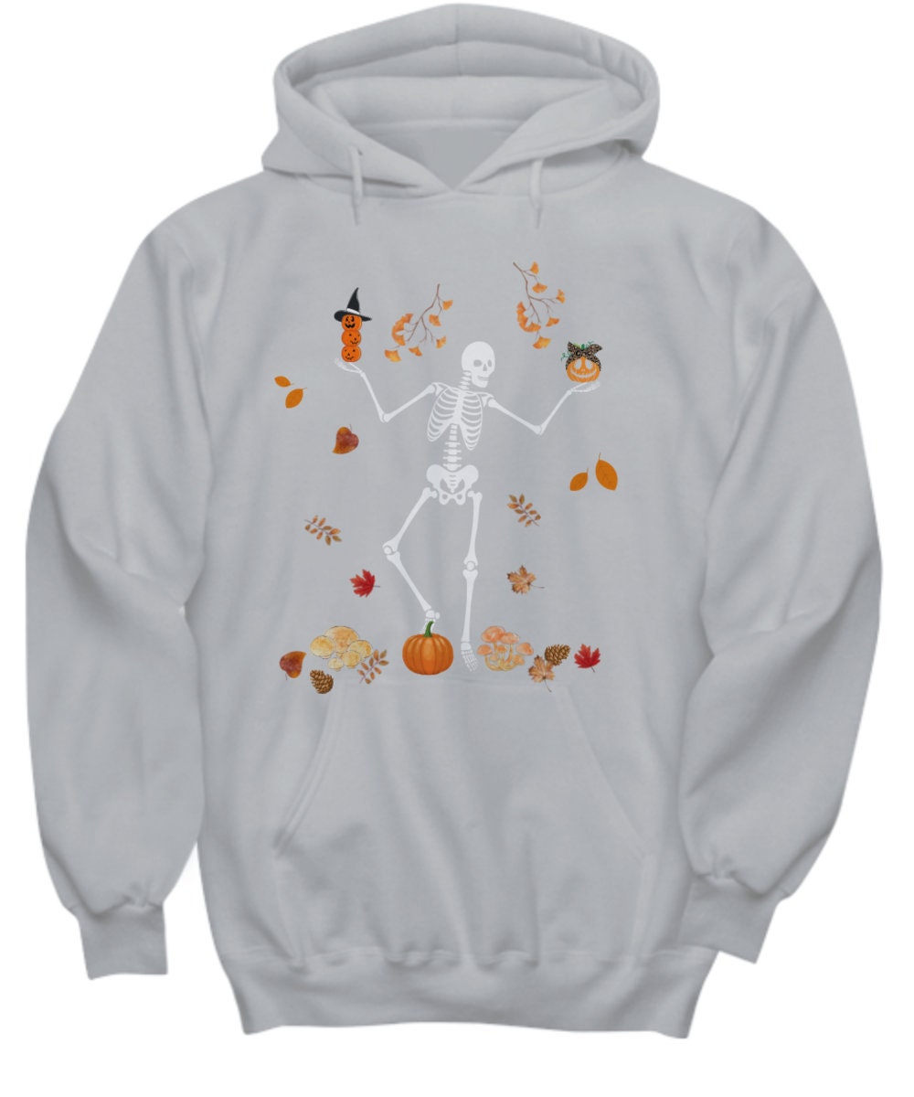 HOODIE: Skeleton halloween hoody white skeleton