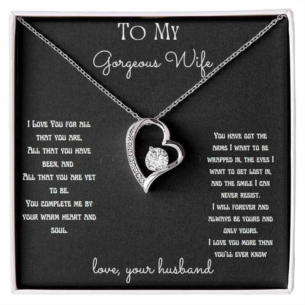 Soulmate Necklace - Anniversary Gift for Wife, Girlfriend - To My Soulmate - Romantic Gift from Husband- Birthday or Valentine's Day Present