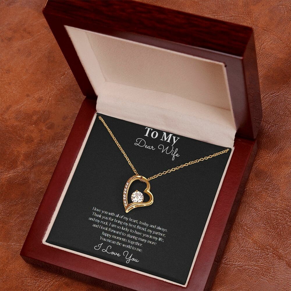 Elegant Heart Necklace - Perfect Gift for Wife on Birthday, Christmas, Valentine's Day
