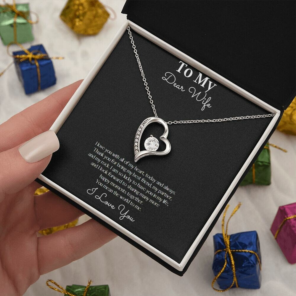 Elegant Heart Necklace - Perfect Gift for Wife on Birthday, Christmas, Valentine's Day