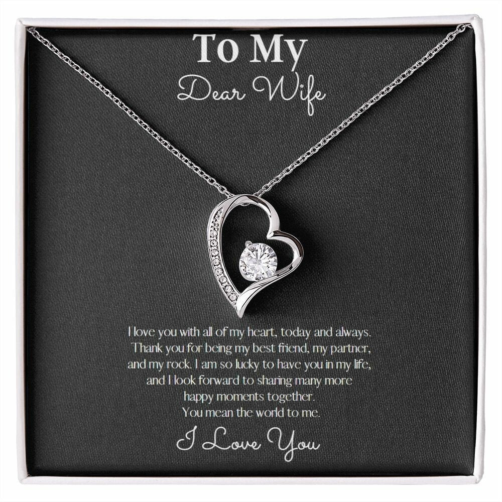 Elegant Heart Necklace - Perfect Gift for Wife on Birthday, Christmas, Valentine's Day