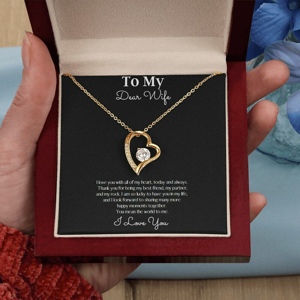 Elegant Heart Necklace - Perfect Gift for Wife on Birthday, Christmas, Valentine's Day