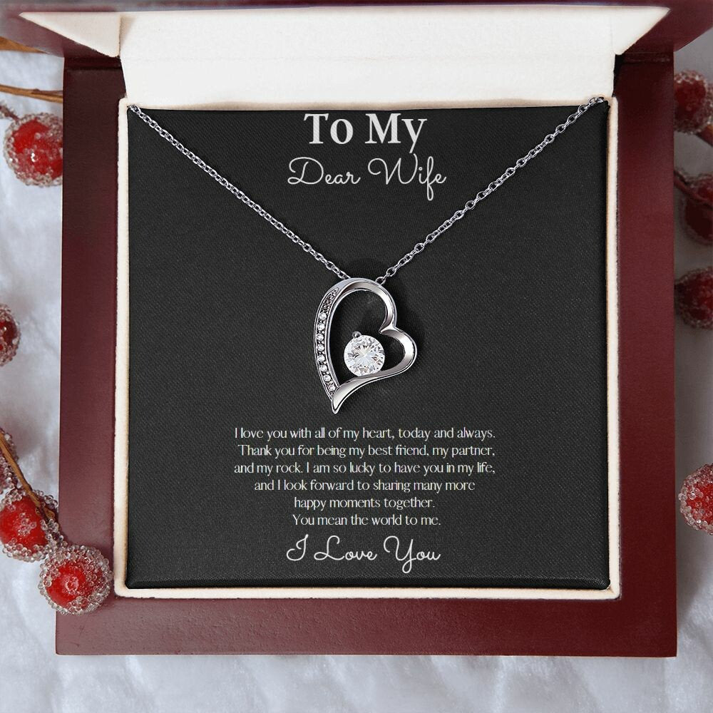 Elegant Heart Necklace - Perfect Gift for Wife on Birthday, Christmas, Valentine's Day