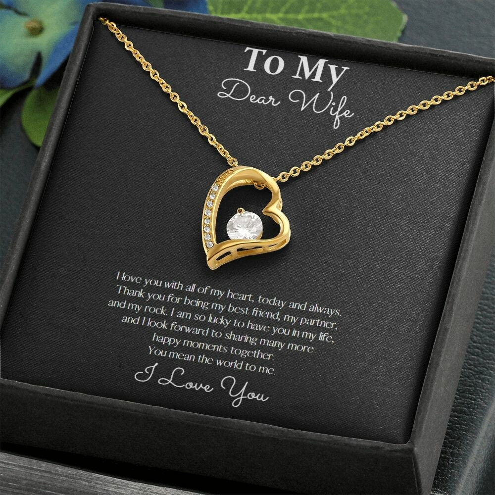 Elegant Heart Necklace - Perfect Gift for Wife on Birthday, Christmas, Valentine's Day
