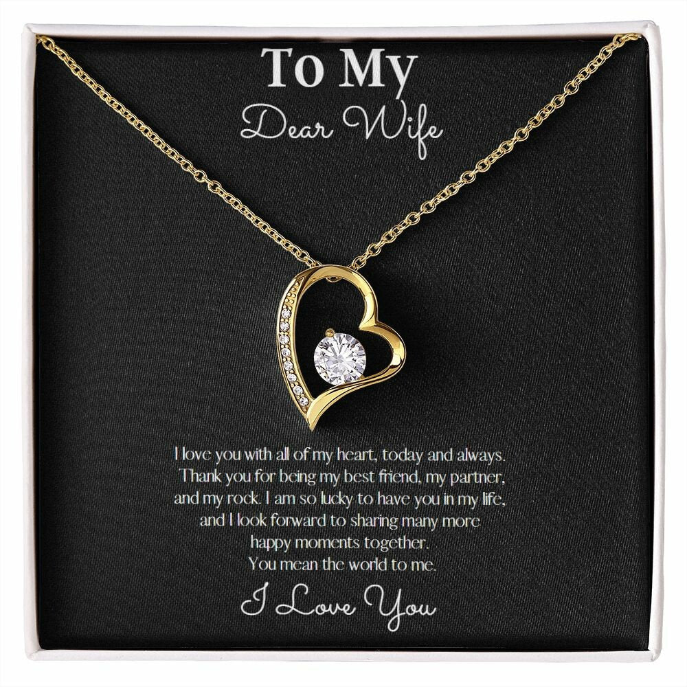 Elegant Heart Necklace - Perfect Gift for Wife on Birthday, Christmas, Valentine's Day