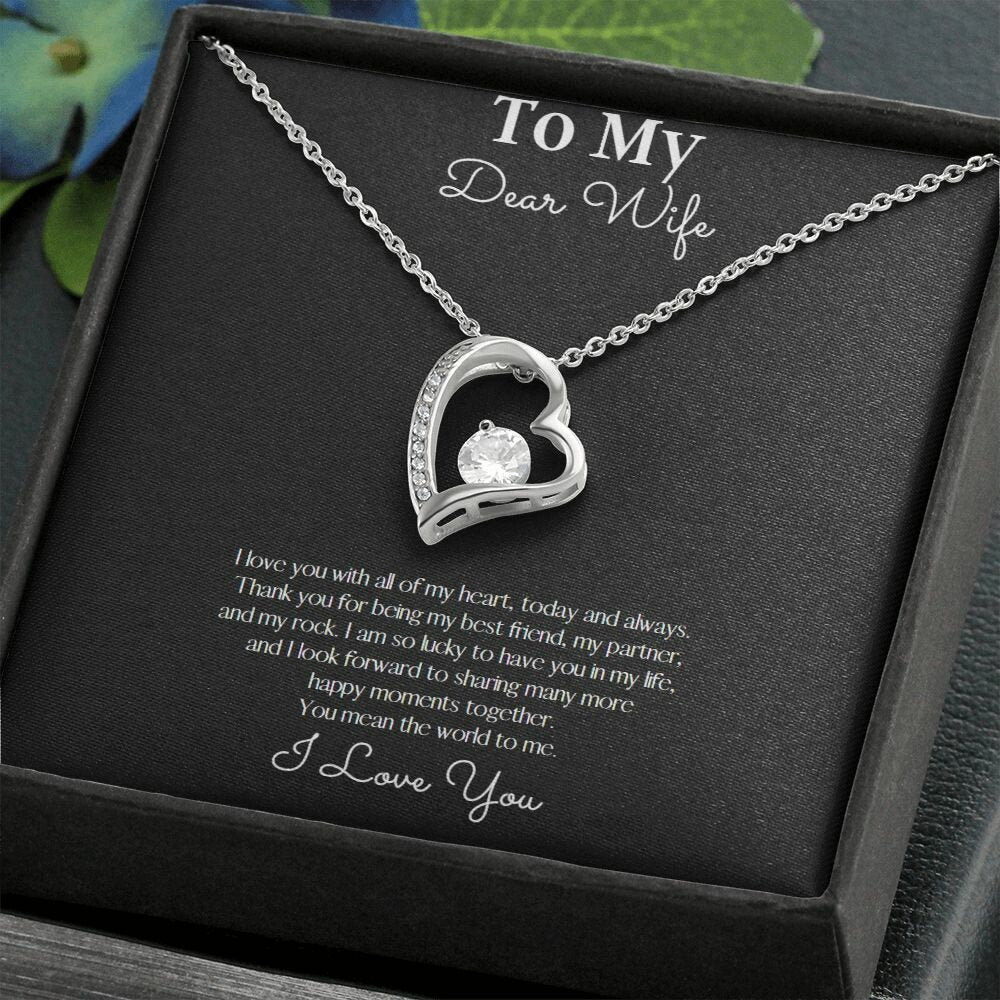 Elegant Heart Necklace - Perfect Gift for Wife on Birthday, Christmas, Valentine's Day