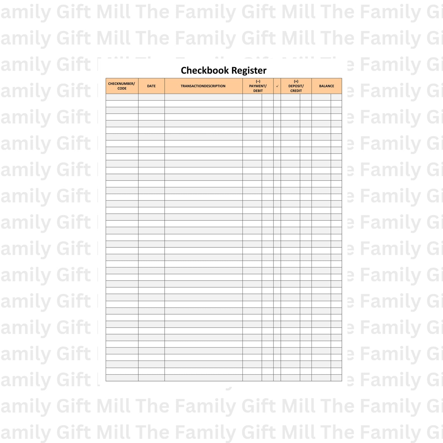 Printable Check Register: Keep Track of Your Finances with Ease! Instant Download for Convenient Money Management. #CheckRegister #Printable