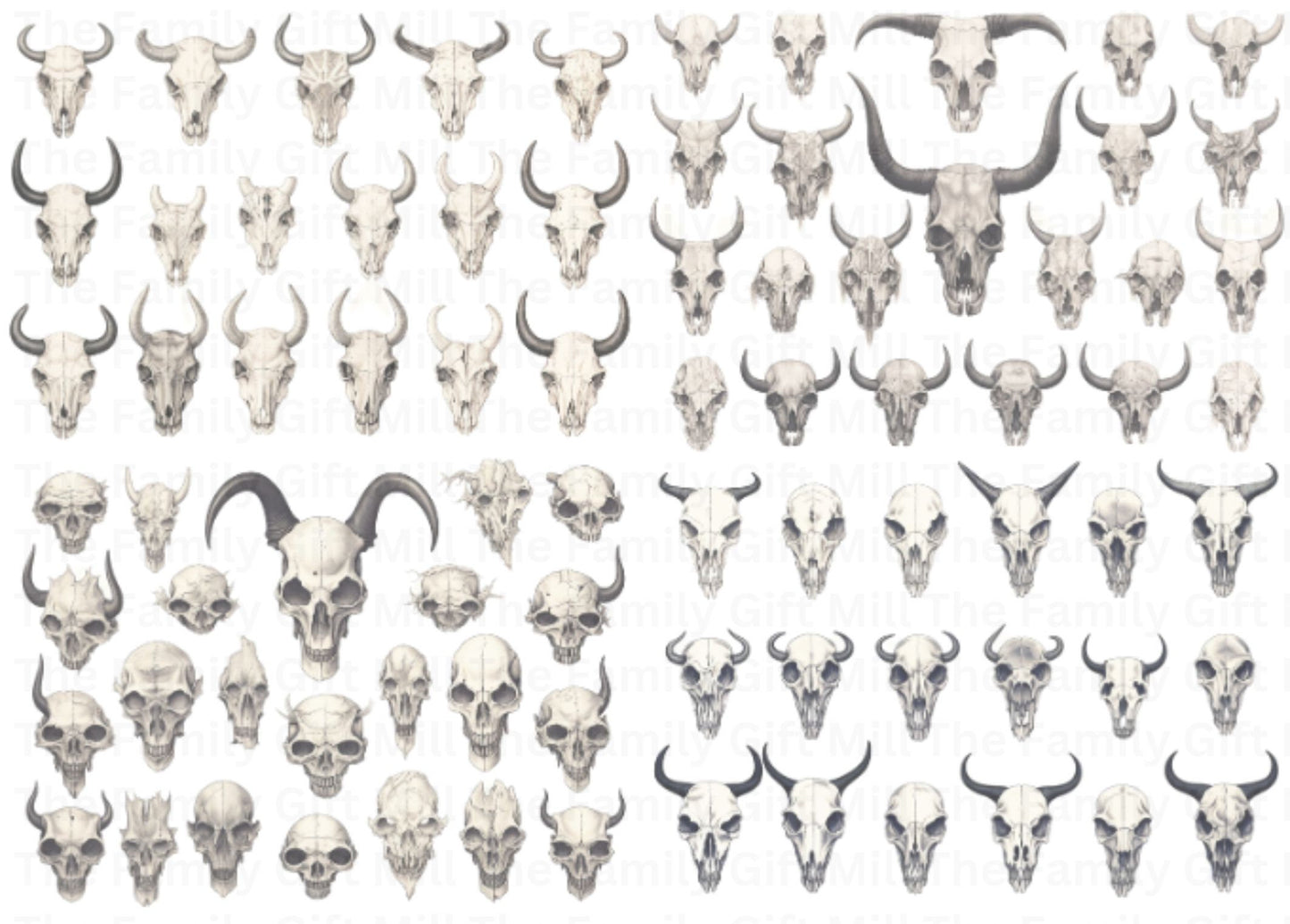 Creepy Cow Skeleton Halloween Decor - Farmhouse Bones Accent - Spooky Farm Yard Prop