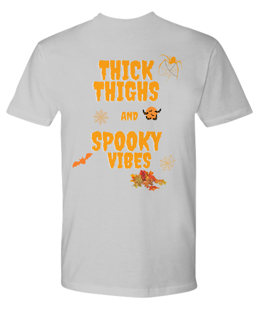 Thick Thighs Spooky Vibes Shirt,Funny Halloween Shirt,Halloween Shirt,Funny Shirt,2022 Halloween,Spooky Vibes Shirt,Funny Spooky Vibes Shirt