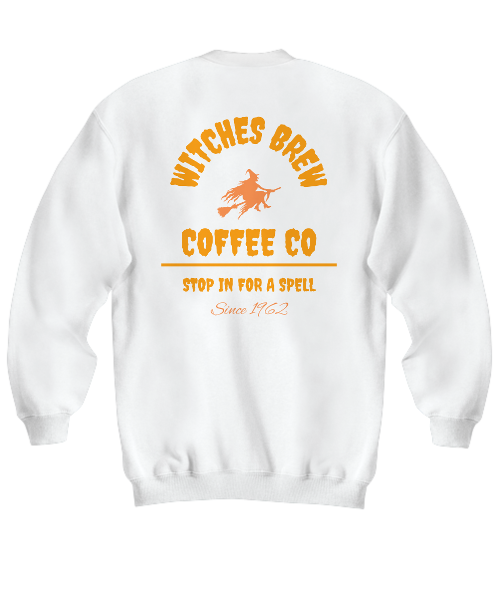 Women's WITCHES BREW COFFEE Co Cute Cozy Comfy Fall Halloween Sweatshirt Fleece Trendy Boho Chic