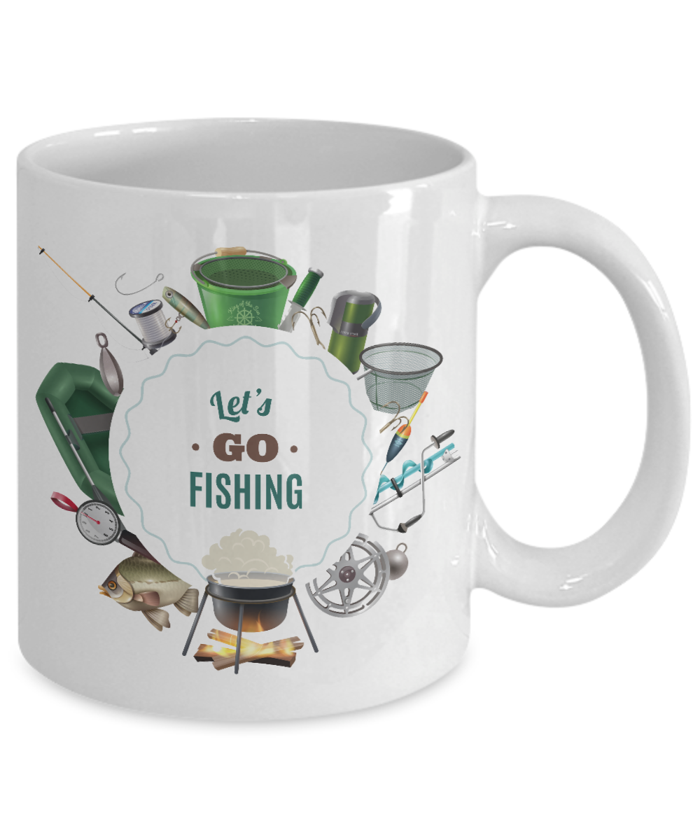 Lets Go Fishing Coffee Mug