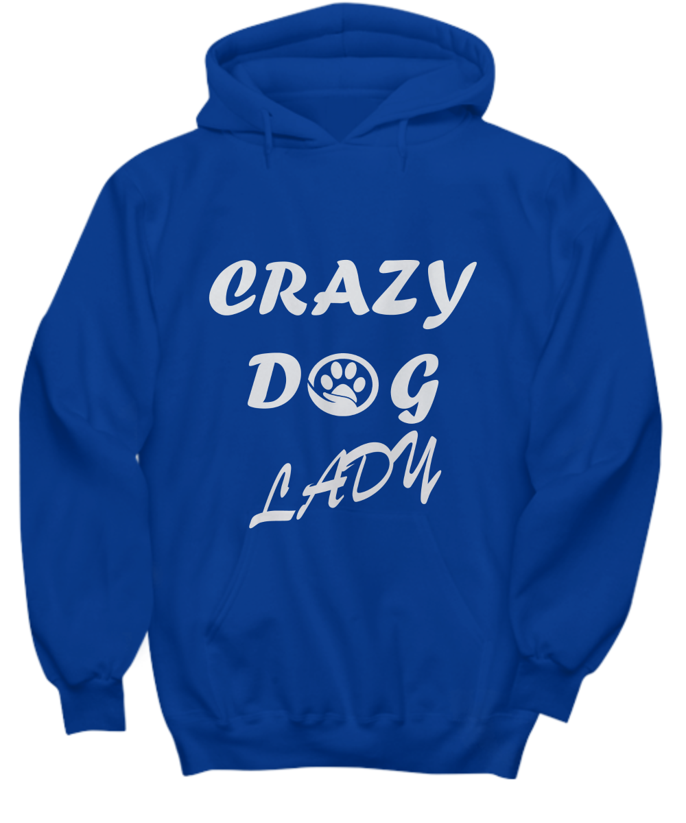Crazy Dog Lady Hoodie Blue