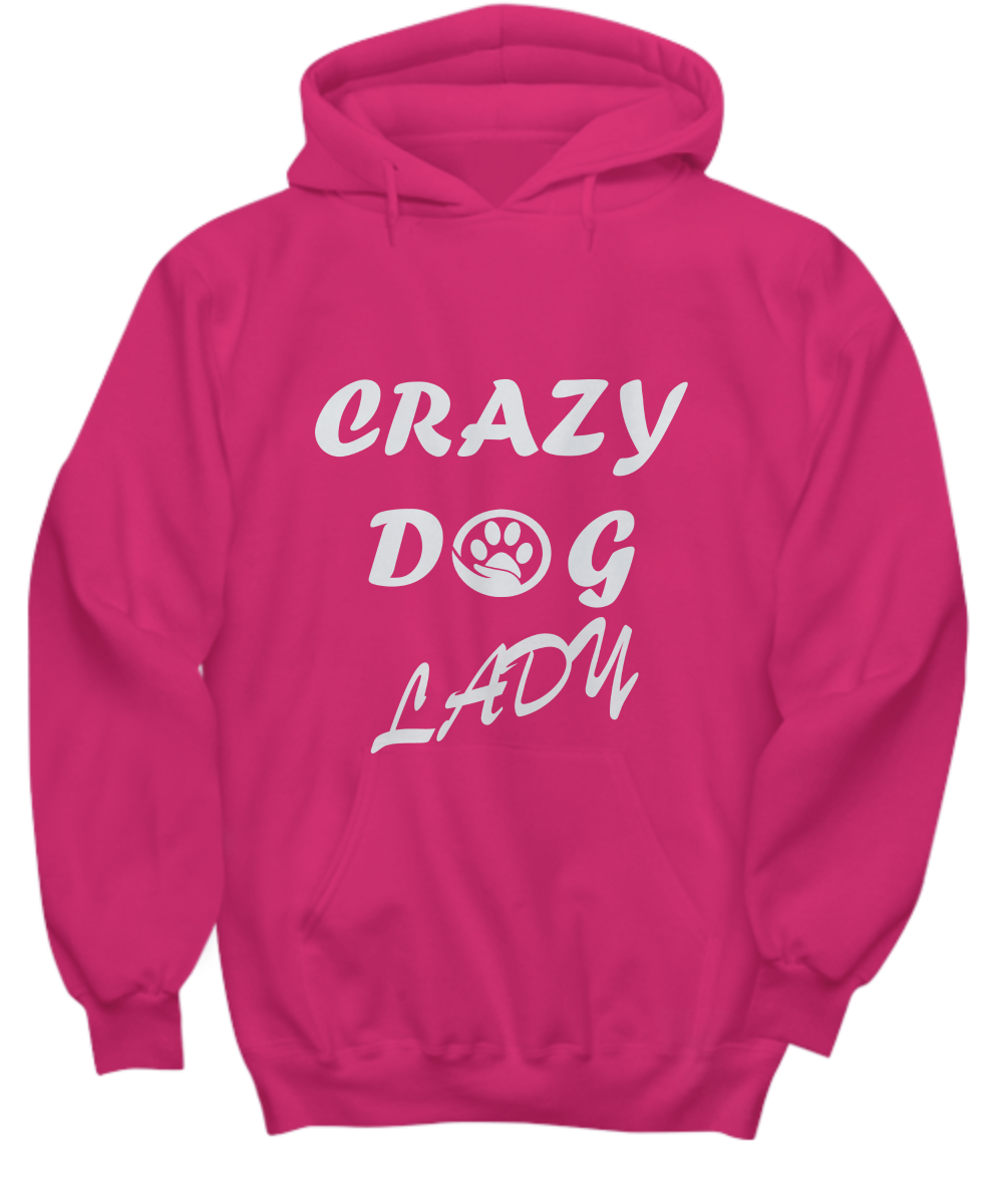 Crazy Dog Lady Hoodie Pink