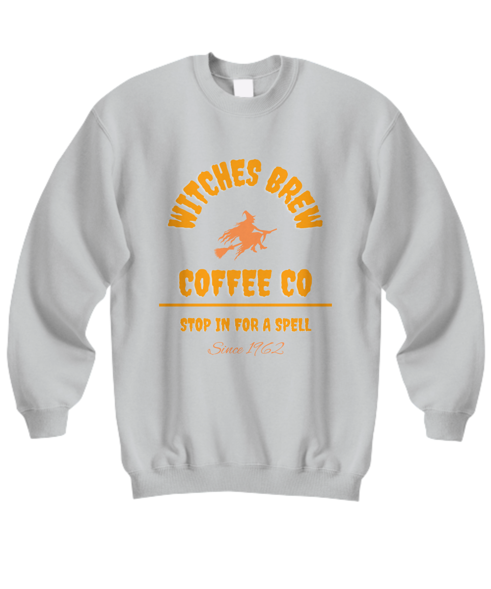 Women's WITCHES BREW COFFEE Co Cute Cozy Comfy Fall Halloween Sweatshirt Fleece Trendy Boho Chic