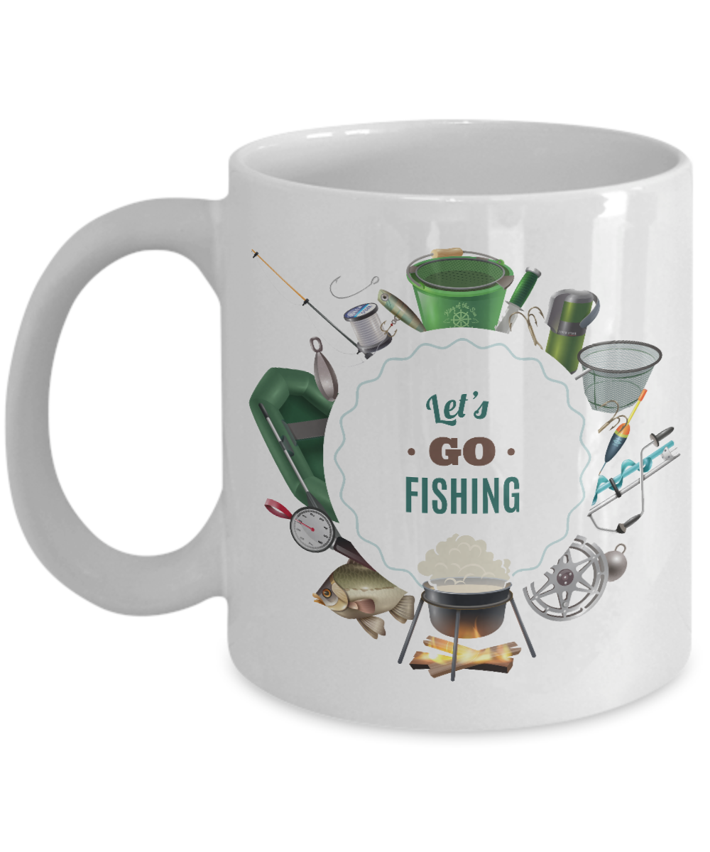 Lets Go Fishing Coffee Mug