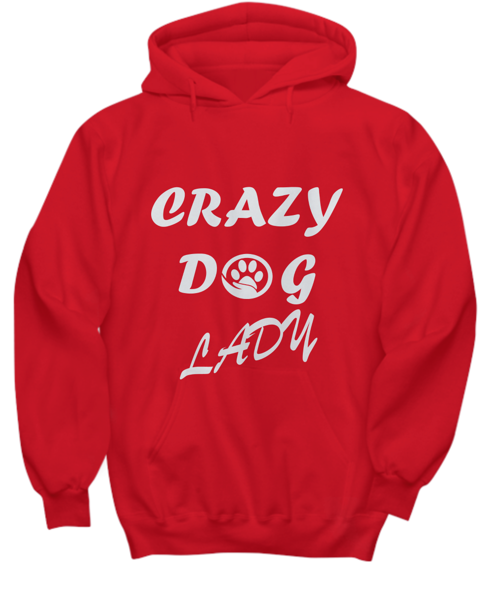 Crazy Dog Lady Hoodie Red