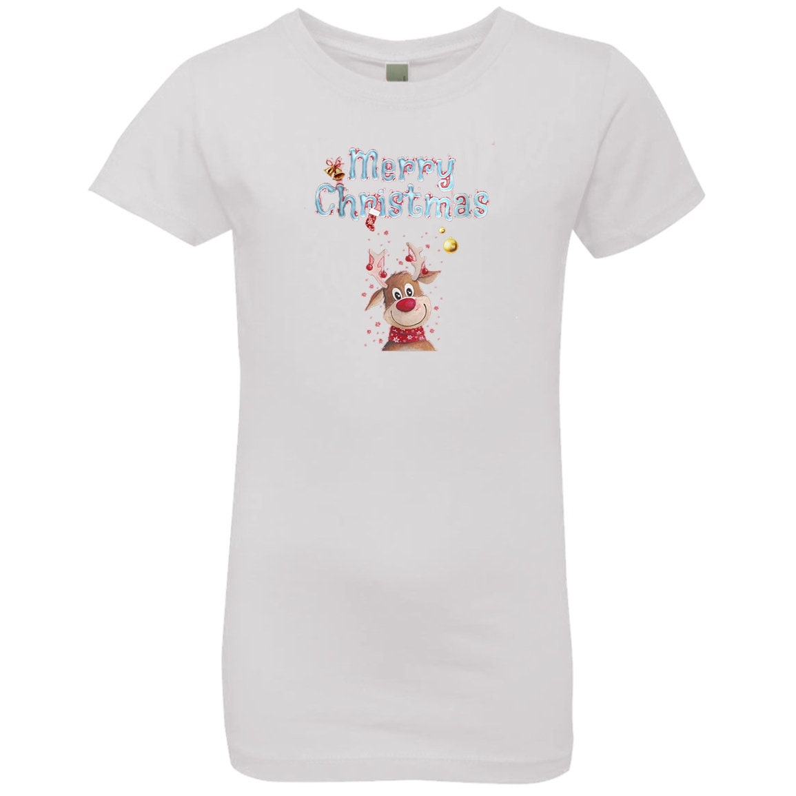 Merry Christmas Rudolph Tee Shirt Cotton and Polyester Merry xMas T Shirt