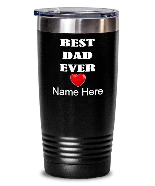 Best dad ever love personalised tumbler