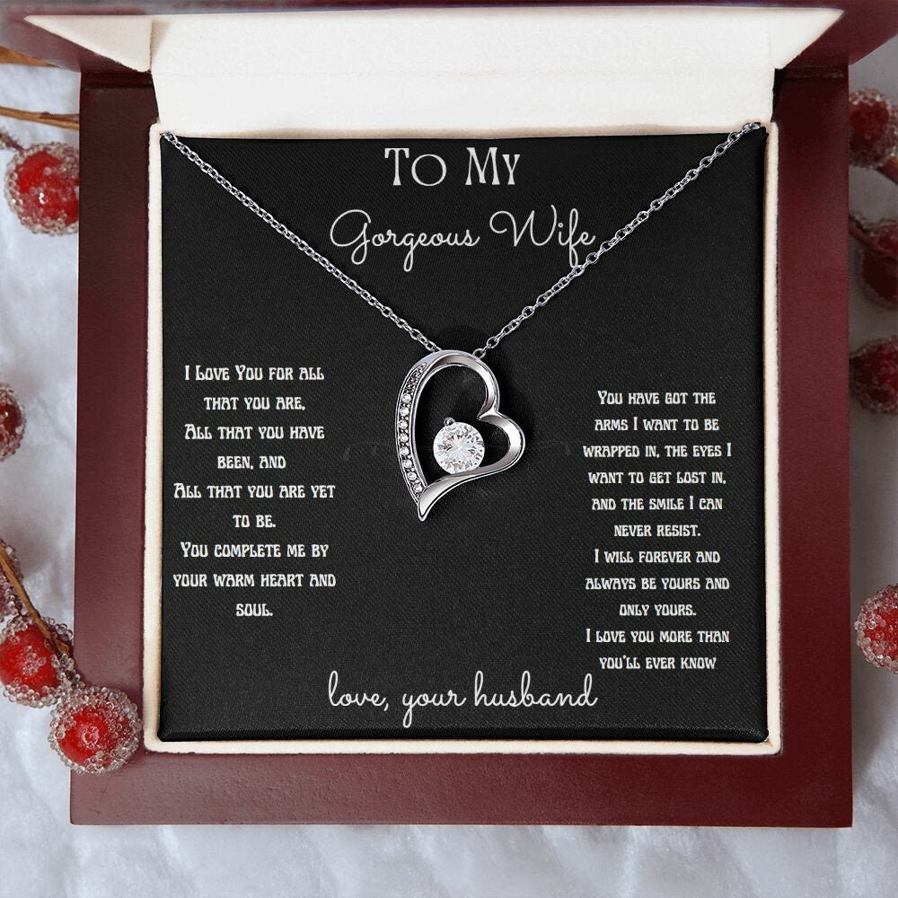 Soulmate Necklace - Anniversary Gift for Wife, Girlfriend - To My Soulmate - Romantic Gift from Husband- Birthday or Valentine's Day Present