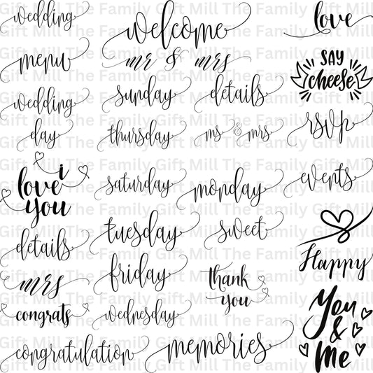 Wedding Calligraphy Fonts - Create Stunning Designs with Handwritten Calligraphy Font Bundle | Font for Wedding Calligraphy  | Moder