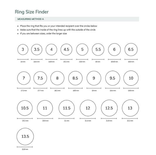 Printable Ring Sizer Chart - Find Your Ring Size Instantly with our Reusable Plastic Ring Sizing Tool - Download Now on Etsy!