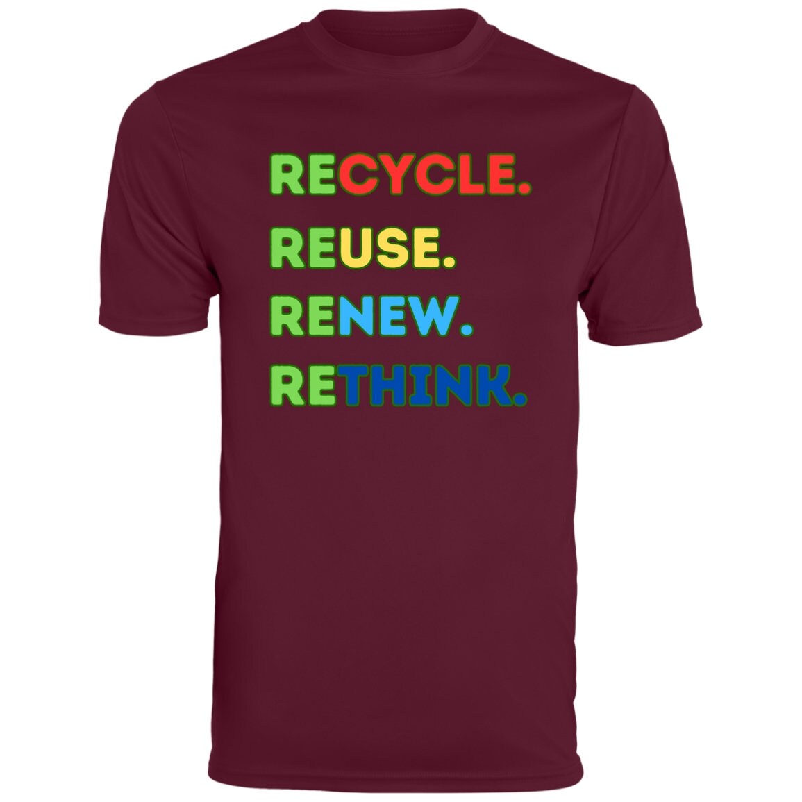 Recycle Reuse Renew Rethink Hidden Word TShirt